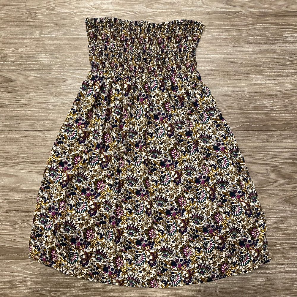 Strapless Print Dress